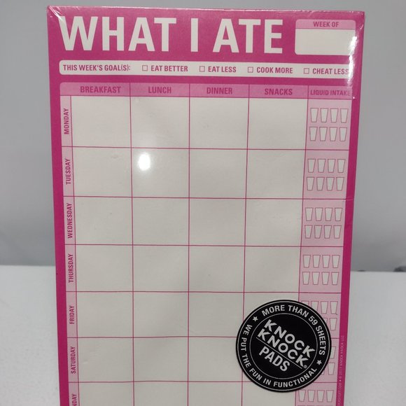 NWT! Knock Knock "What I Ate" List Pad - Picture 1 of 1